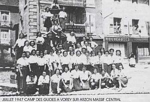 SCOUTS DE FRANCE 1 ERE 1947 AIN SEFRA CAMP DES GUIDES